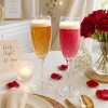 Handmade Sparkling Champagne Gel Candle Set of 2